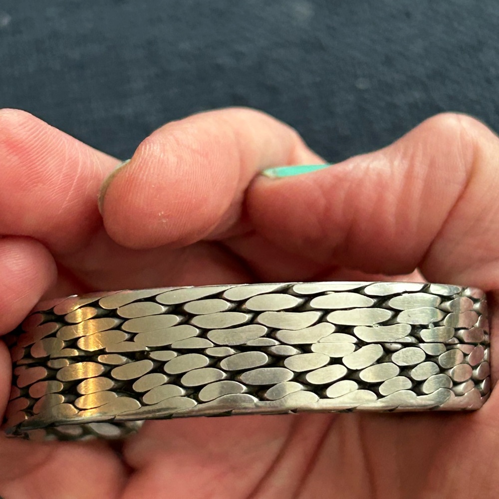 Textured metal cuff